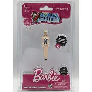 New Worlds Smallest Barbie 1959 Super Impulse Style Swimsuit Version Mini Figure